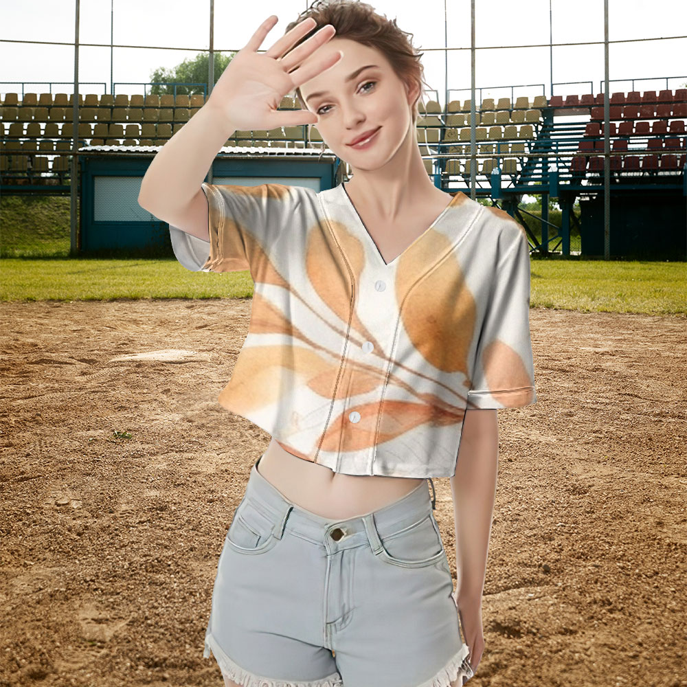 Pear Branch Crop Top Baseball Jersey