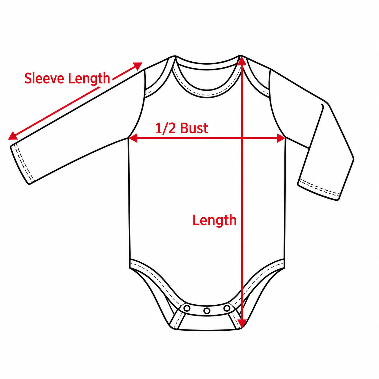 How to measure baby onesie