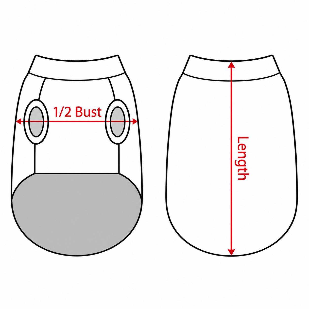How to measure pet tank top